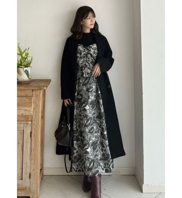 MERCURYDUO「フレアスリーブハイネックリブニット」|ニット・セーター|