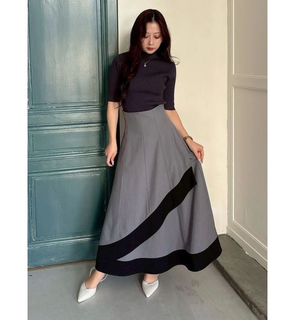 MERCURYDUO「ハーフスリーブリブニット」|ニット・セーター|