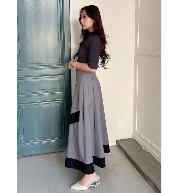 MERCURYDUO「ハーフスリーブリブニット」|ニット・セーター|