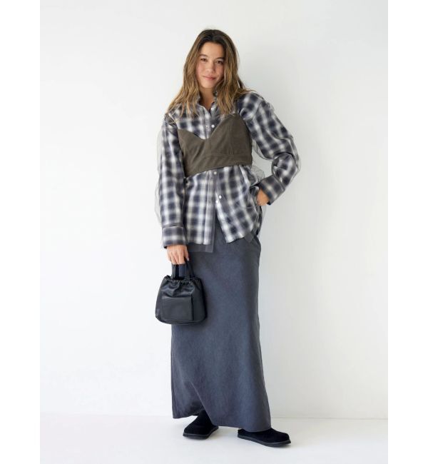 Ungrid「【展示会人気NO.1】チュールレイヤードルーズシャツ」|シャツ・ブラウス|