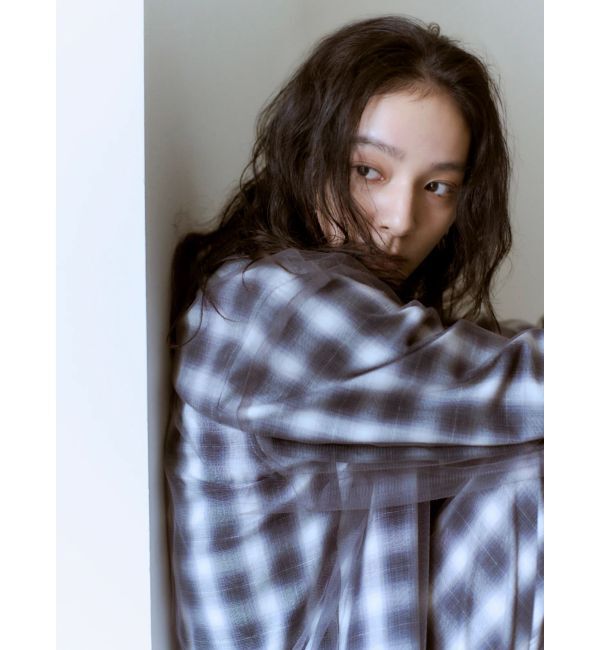 Ungrid「【展示会人気NO.1】チュールレイヤードルーズシャツ」|シャツ・ブラウス|