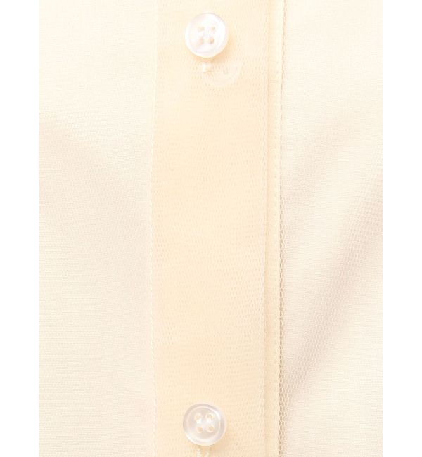 Ungrid「【展示会人気NO.1】チュールレイヤードルーズシャツ」|シャツ・ブラウス|