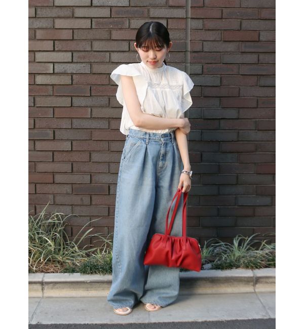 Ungrid「コットンノースリフリルブラウス」|シャツ・ブラウス|