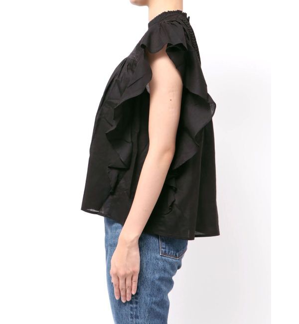 Ungrid「コットンノースリフリルブラウス」|シャツ・ブラウス|