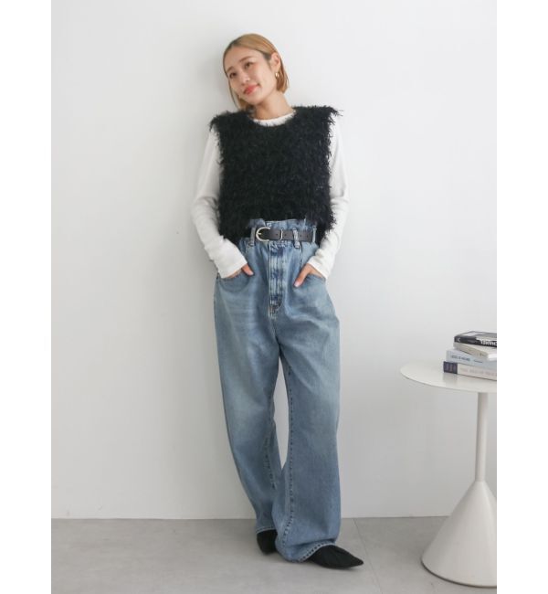 Ungrid「ウエストデザインルーズデニム」|デニム|