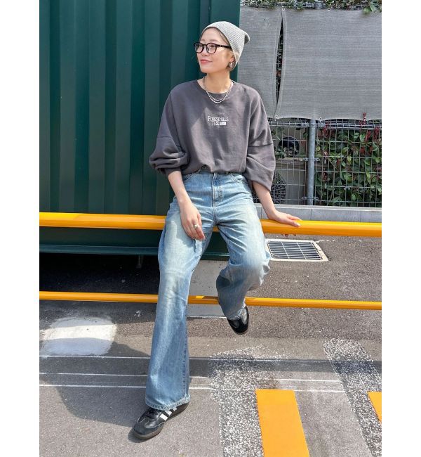 Ungrid「ハイウエストオーガニックコットンルーズデニム」|デニム|