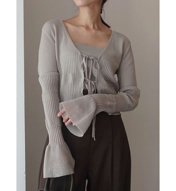 LAGUNAMOON「スパークラメリボンニットアンサンブル」|ニット・セーター|