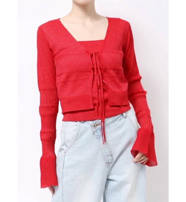 LAGUNAMOON「スパークラメリボンニットアンサンブル」|ニット・セーター|