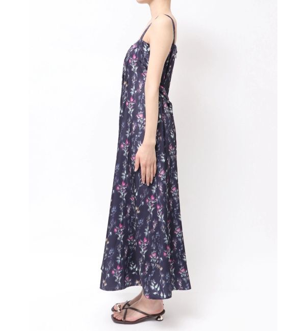 LAGUNAMOON「フロントボタンデザインフロ-ラルプリントサテンキャミワンピース」|ワンピース|