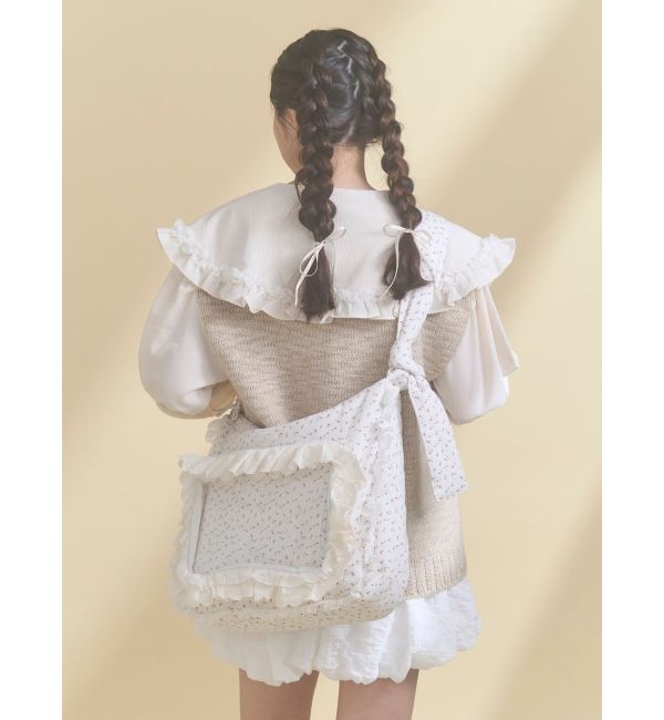 merry jenny「フリルカラーニットドッキングブラウス」|シャツ・ブラウス|