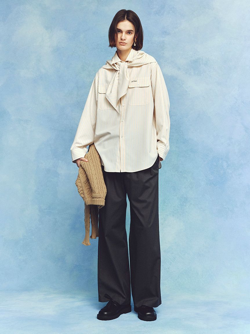 Mila Owen「メタルモチーフパールイヤリング」|イヤリング|