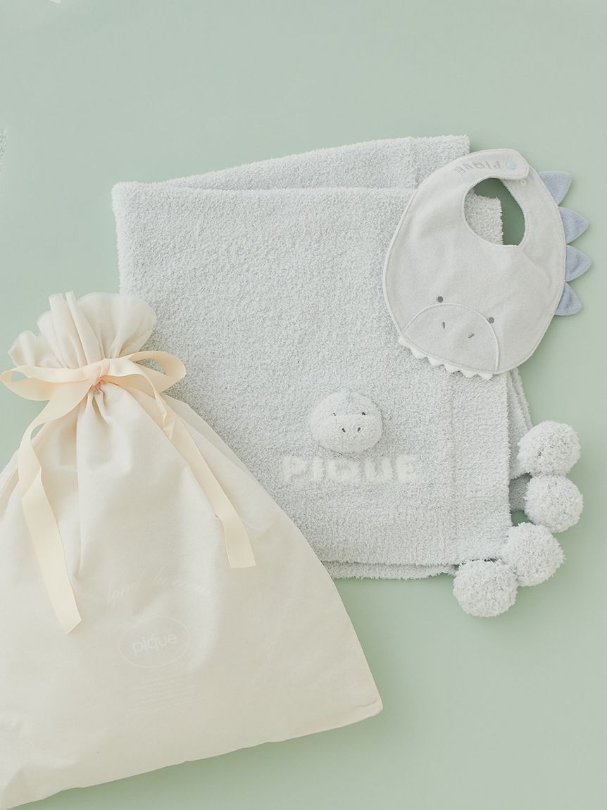 GELATO PIQUE KIDS & BABY「【ラッピング済み】【BABY】パウダーアニマルブランケット＆スタイSET」|その他ベビー用品|GRN