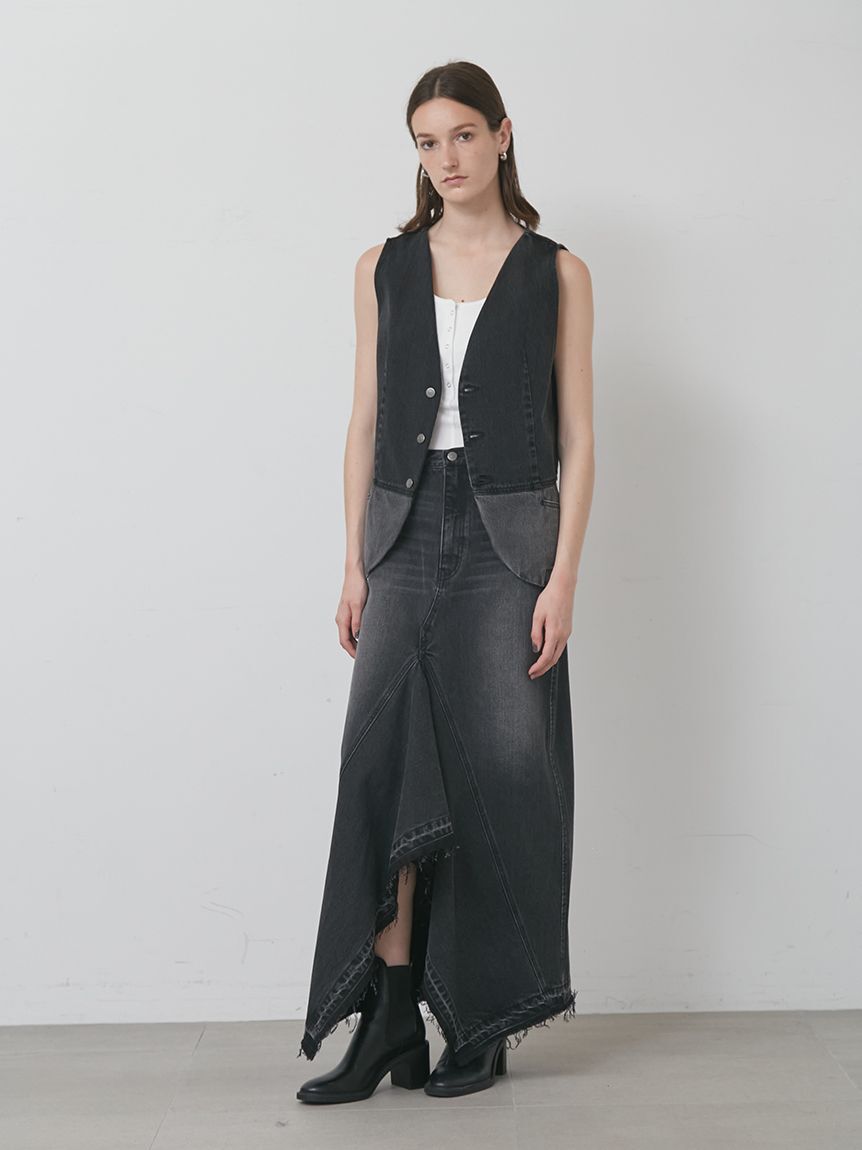 styling/「ヘムフレア2WAYデニムスカート」|スカート|