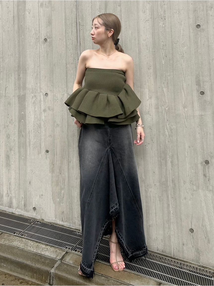 styling/「ヘムフレア2WAYデニムスカート」|スカート|