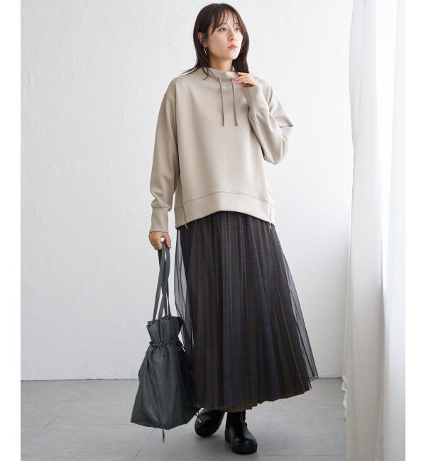 ikka「GOKU楽鹿の子ダンボールプルオーバー」|パーカー|