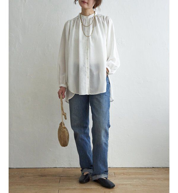 Lbc with Life「キリュウゾメバンドカラーチュニック」|シャツ・ブラウス|