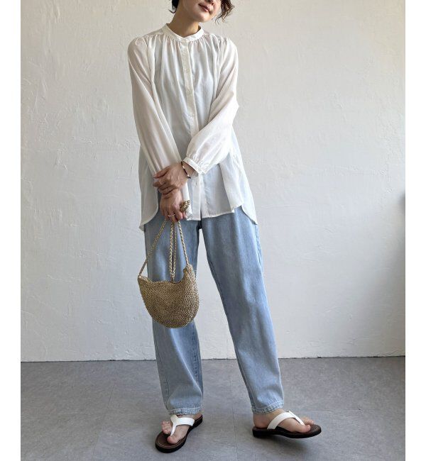 Lbc with Life「キリュウゾメバンドカラーチュニック」|シャツ・ブラウス|