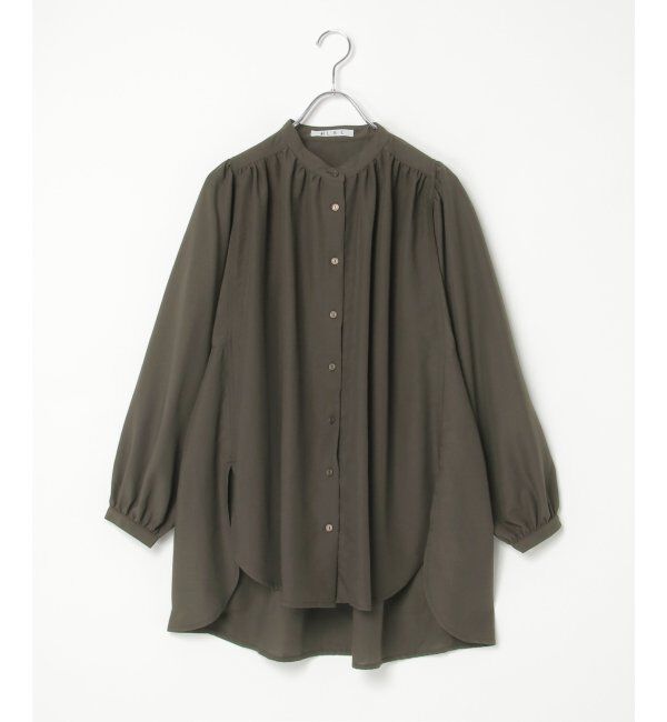 Lbc with Life「キリュウゾメバンドカラーチュニック」|シャツ・ブラウス|