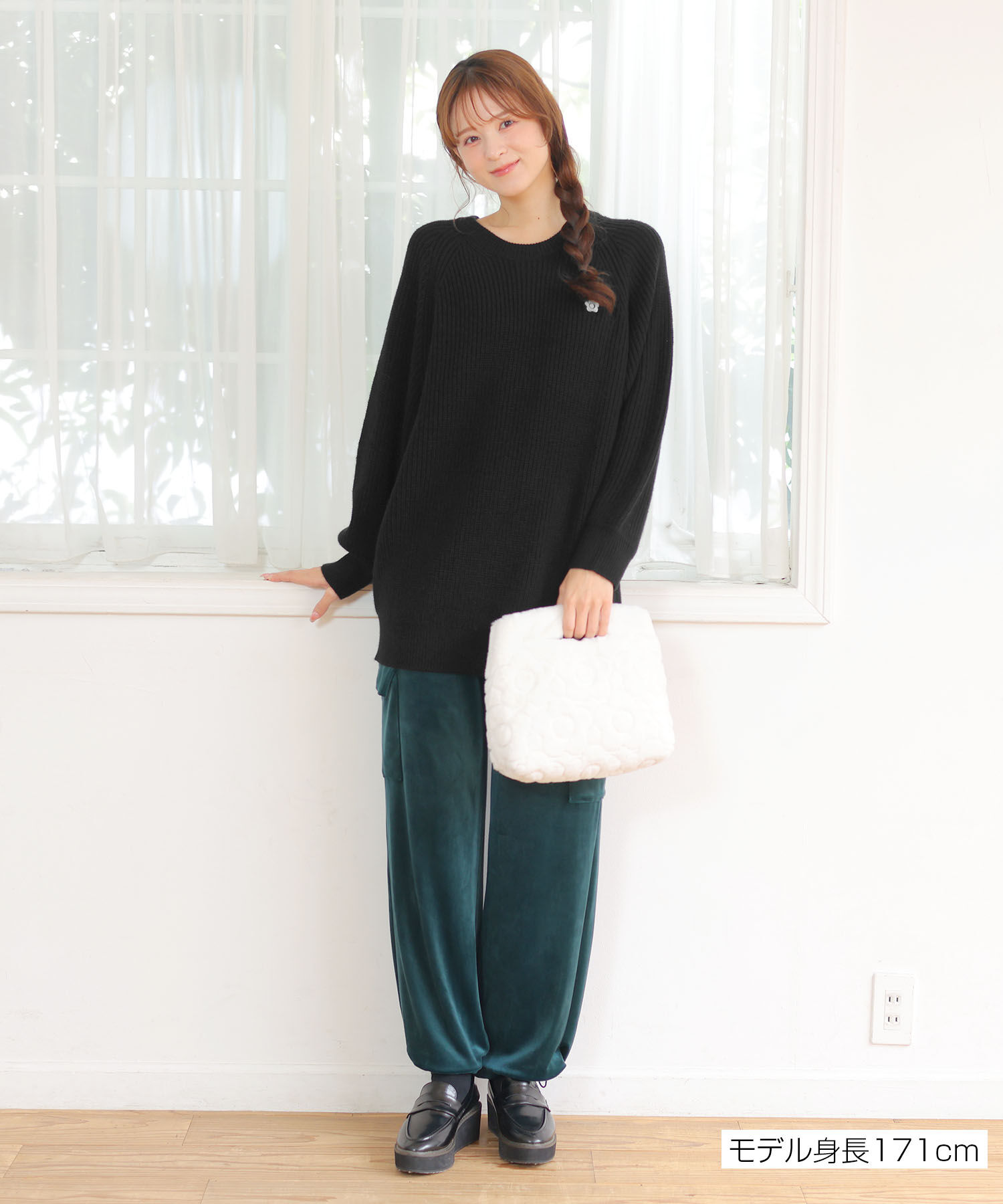 MARY QUANT「畦編みイージーニット プルオーバー」|ニット・セーター|