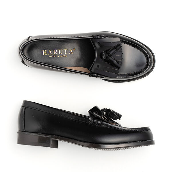 HARUTA「レディス牛革キルトタッセルローファー #313」|ローファー|