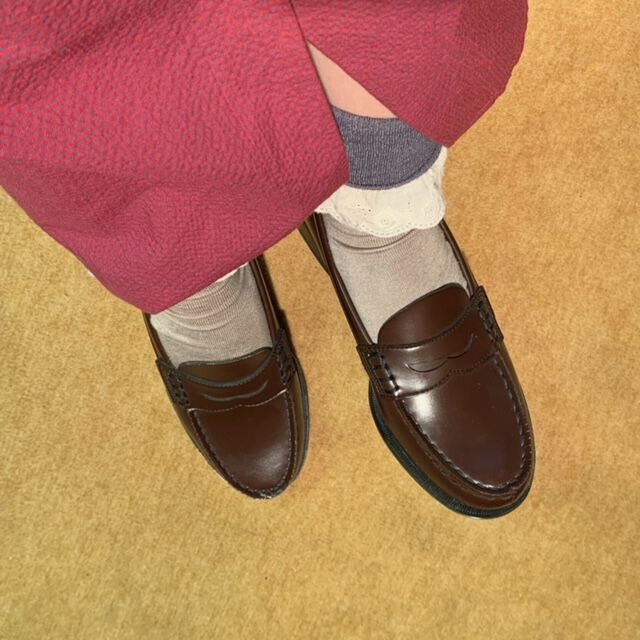 HARUTA「[2E]レディス合皮コインローファー #4514」|ローファー|