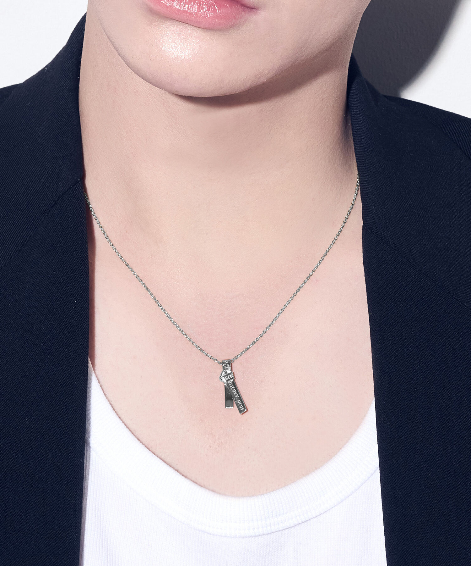 JUPITER「【SV925】タイリボンモチーフネックレス/ペア/シルバー」|ネックレス|