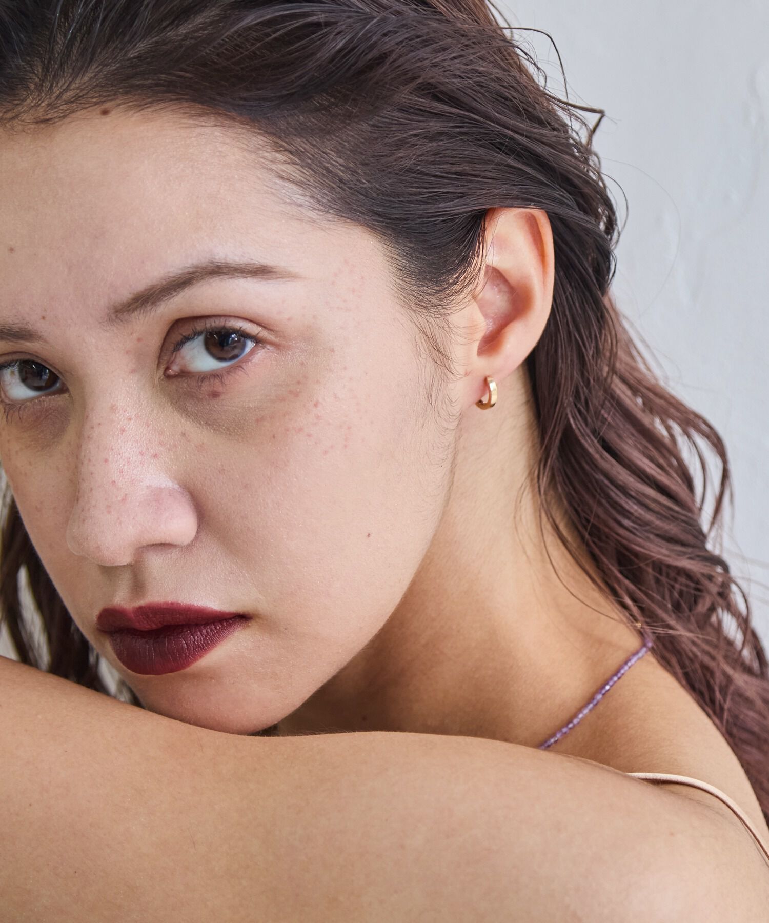 JUPITER「【シリーズ累計販売 2000点突破！】【K10】ストレートフープピアス/ユニセックス/ゴールド」|ピアス|