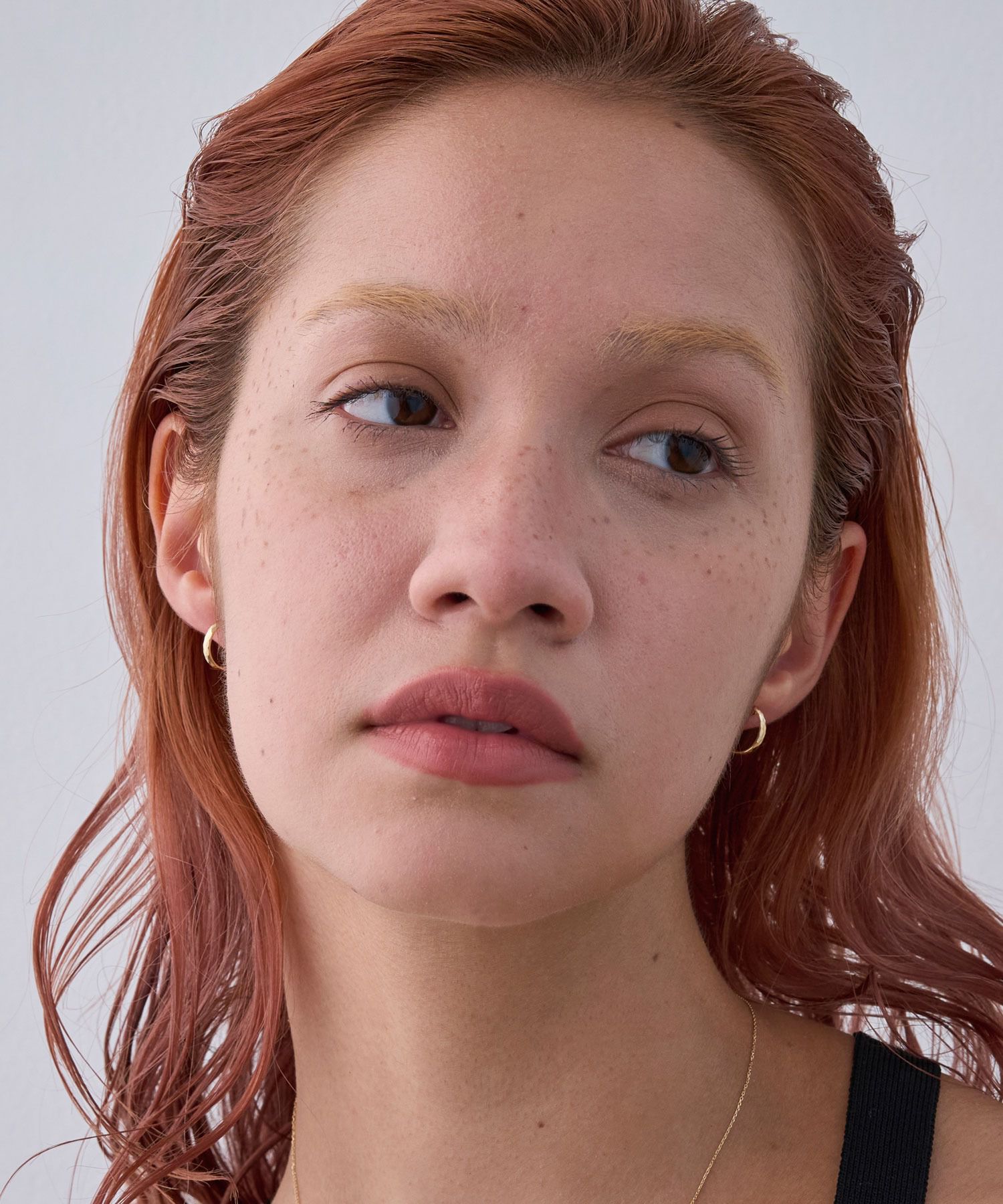 JUPITER「【K10】ダイヤモンドカットフープピアス/片耳 ゴールド」|ピアス|