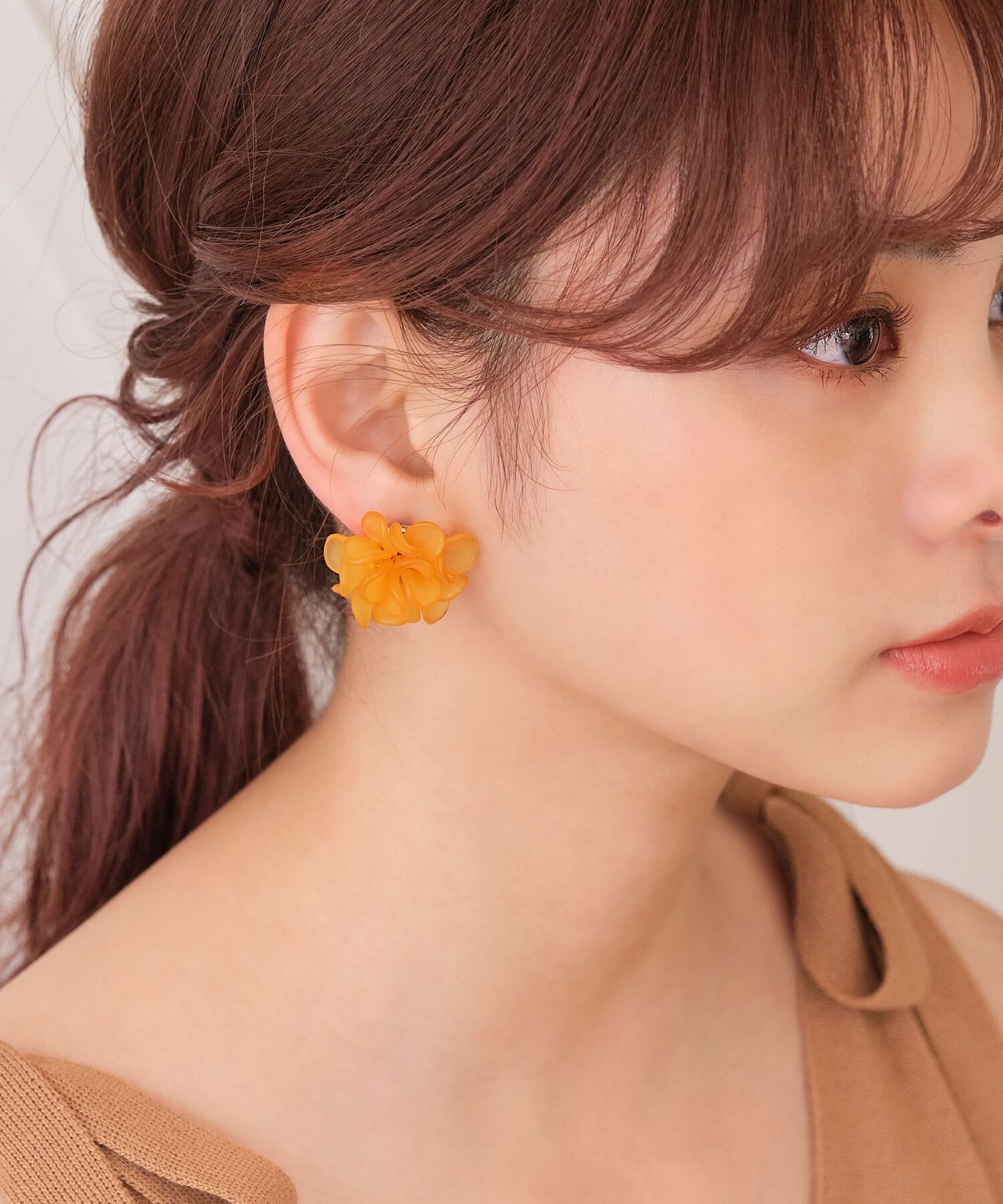 Phoebe「マーガレットフラワーカラーピアス　イエロー」|ピアス|