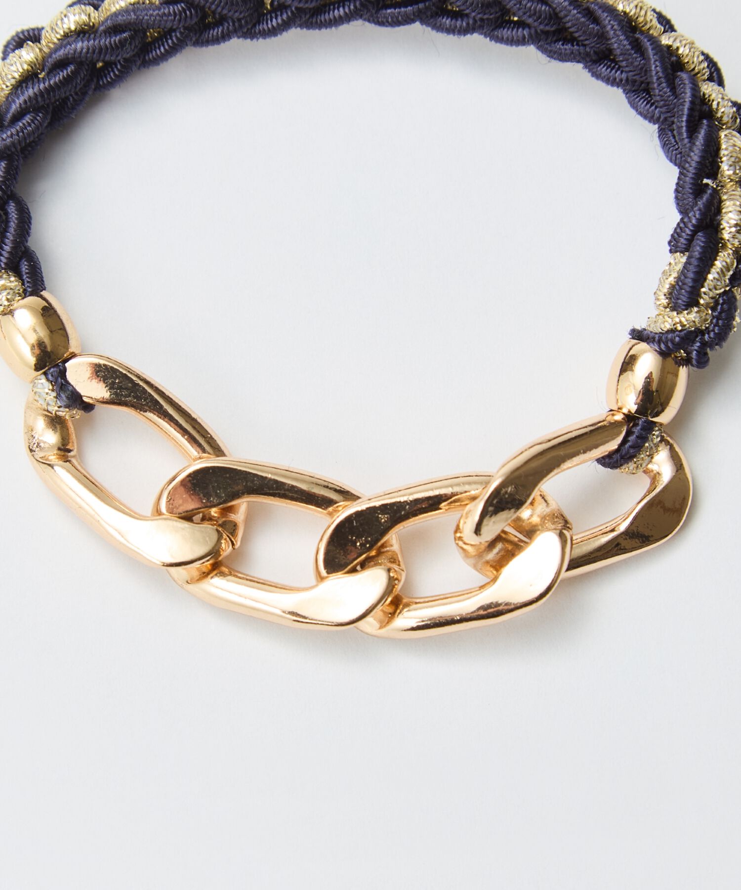 Phoebe「2wayツイストメタルヘアブレス　ネイビー」|ヘアゴム・シュシュ|