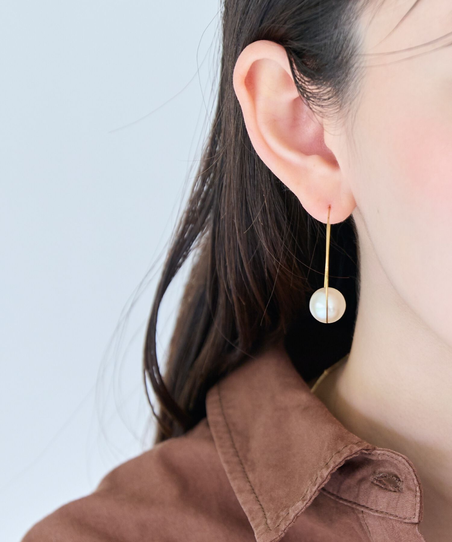 Phoebe「【金属アレルギー対応】ビッグサークルパールピアス/ニッケルフリー/大ぶり/存在感◎/主役級」|ピアス|