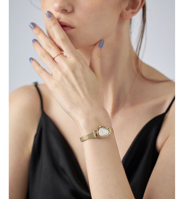 ete「ダイヤモンド ジェムフェイス メッシュベルト ウォッチ」|腕時計|