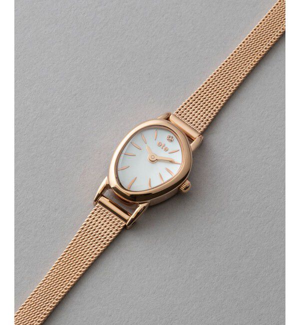 ete「ダイヤモンド ジェムフェイス メッシュベルト ウォッチ」|腕時計|