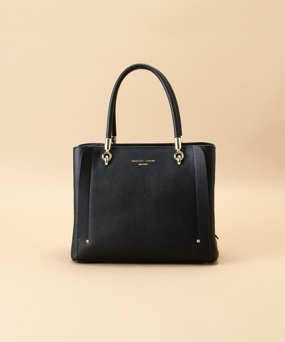 Samantha Thavasa「アベクトワ レザースクエアトートバッグ 小サイズ」|トートバッグ|ブラック