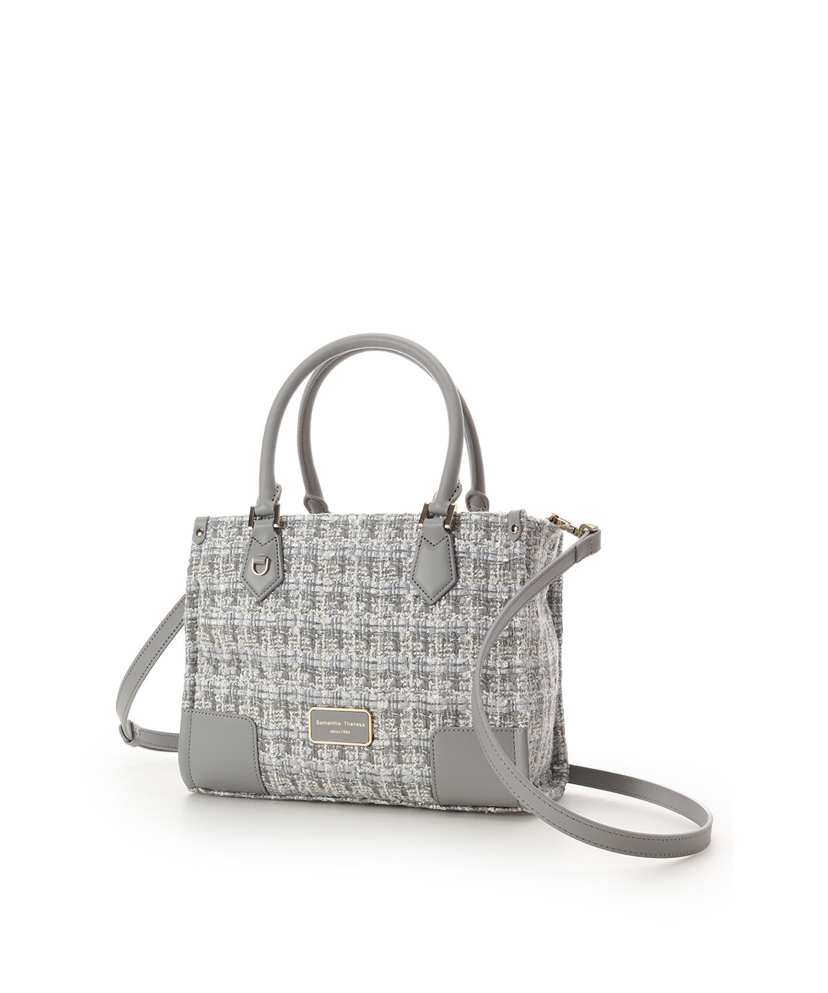 Samantha Thavasa「ファンシーツイード スクエアハンドバッグ」|ハンドバッグ|