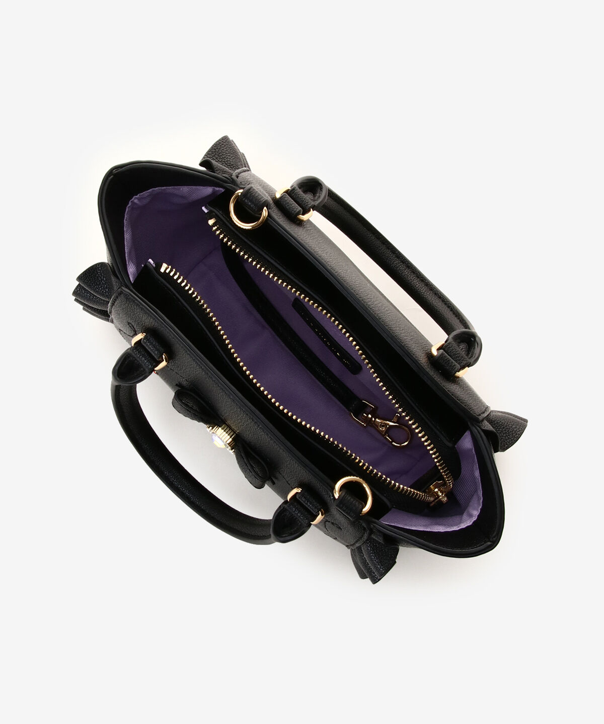 Samantha Vega「サイドレースアップリボンビジューミニフラッター」|ショルダー・メッセンジャー|