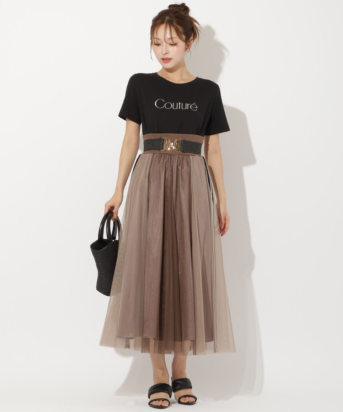 アンドクチュール「COUTURE 刺繍Tシャツ」|Tシャツ・カットソー|