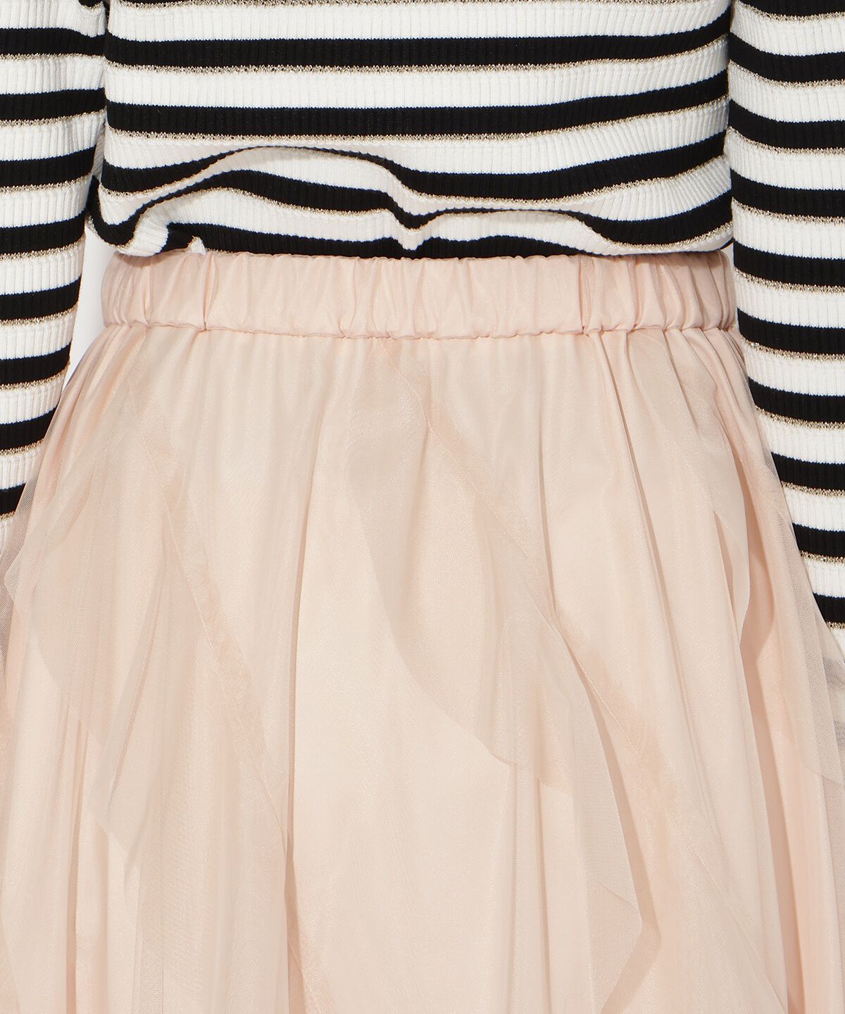 アンドクチュール「ラッフルフリルチュールスカート」|フレア|