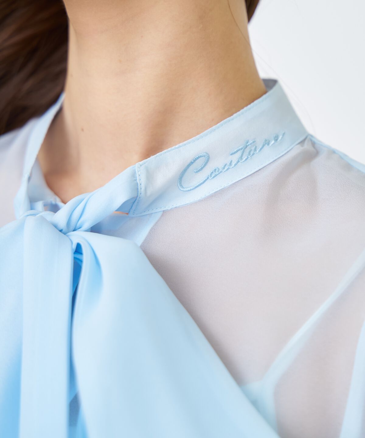 アンドクチュール「シアーボウタイブラウス」|シャツ・ブラウス|