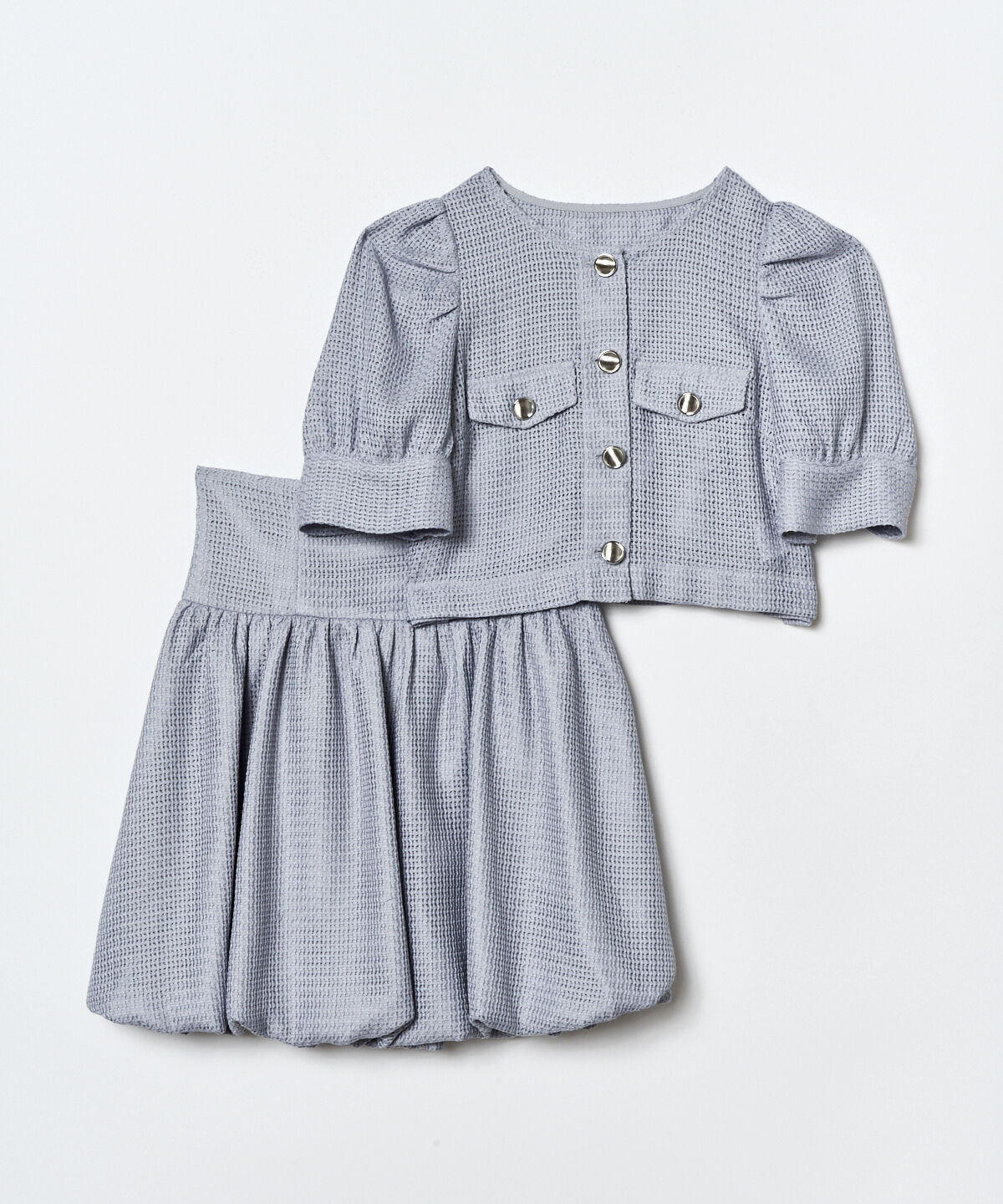 REDYAZEL「メッシュレースショートシャツ&times;バルーンスカートセットアップ」|ワンピース|