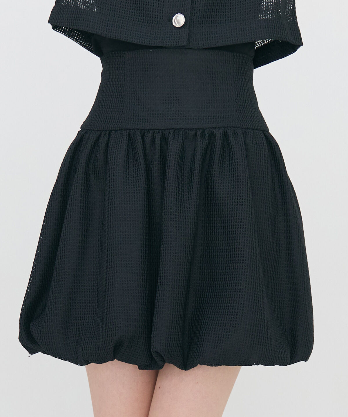 REDYAZEL「メッシュレースショートシャツ&times;バルーンスカートセットアップ」|ワンピース|