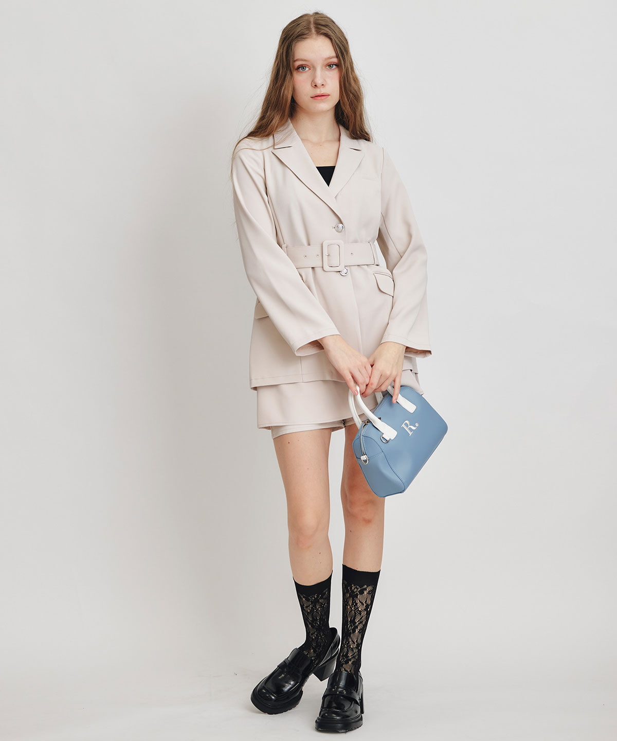 REDYAZEL「アイシーカラーウエストマークベルトテーラードジャケット」|テーラードジャケット|