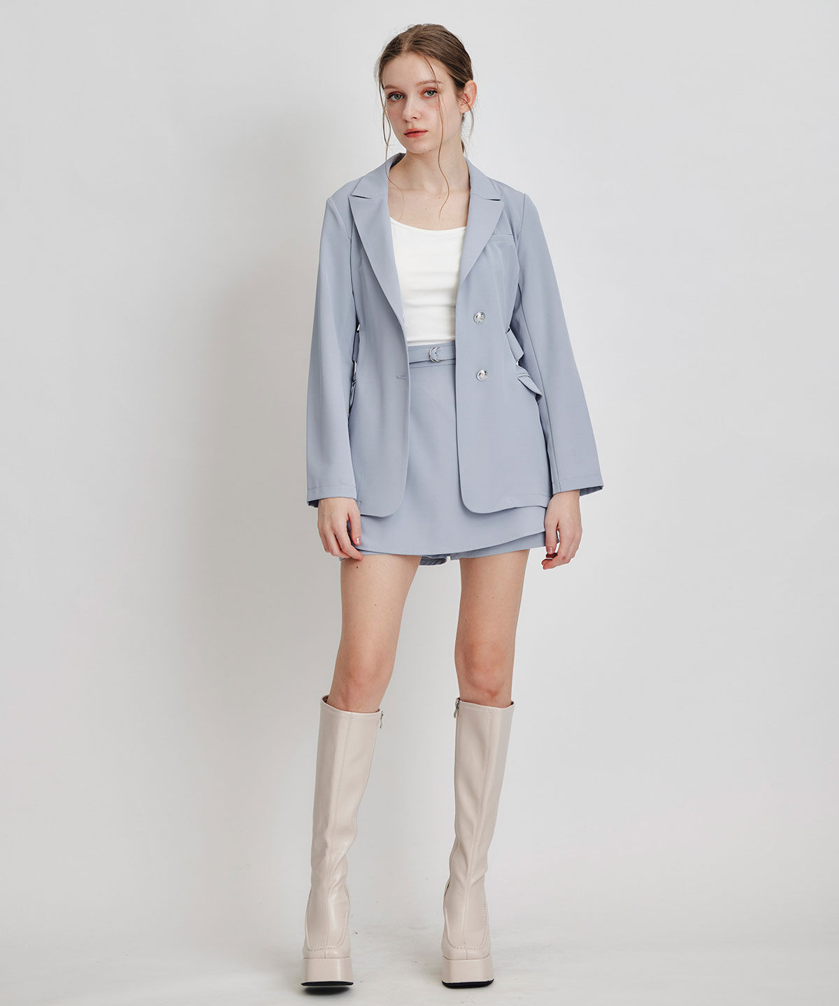 REDYAZEL「アイシーカラーウエストマークベルトテーラードジャケット」|テーラードジャケット|