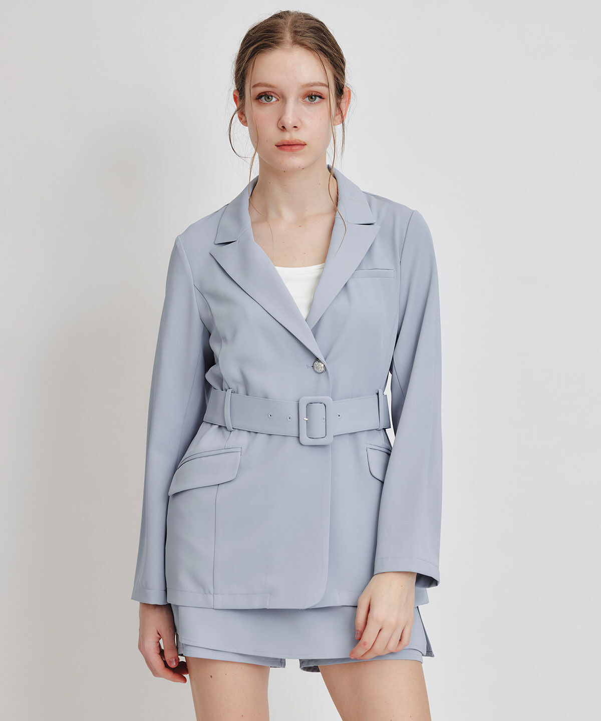 REDYAZEL「アイシーカラーウエストマークベルトテーラードジャケット」|テーラードジャケット|