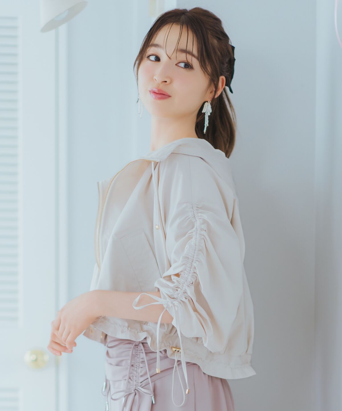 WILLSELECTION「ボリュームスリーブショートブルゾン」|ブルゾン・スタジャン|