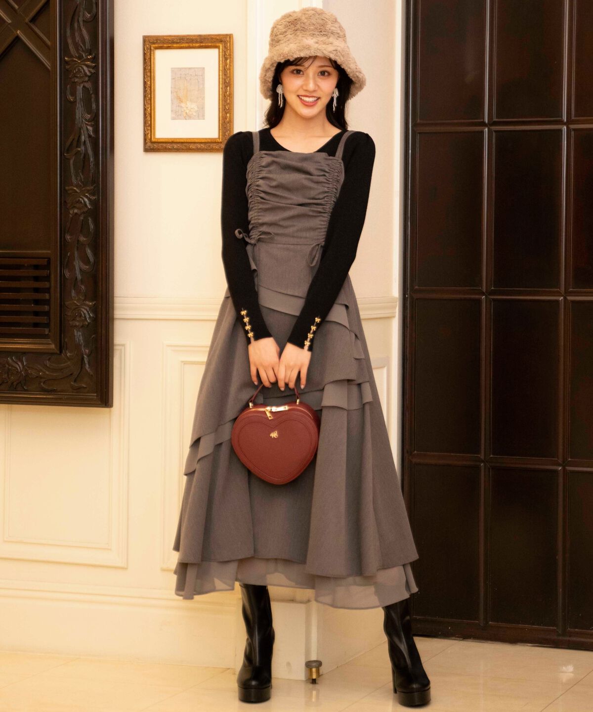 WILLSELECTION「リボンスリーブ2WAYラメニット」|ニット・セーター|