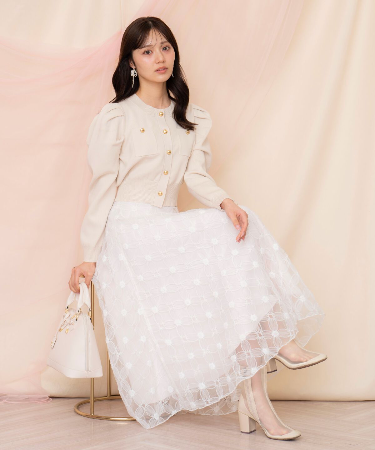 WILLSELECTION「ポケットデザインタックスリーブカーディガン」|カーディガン|