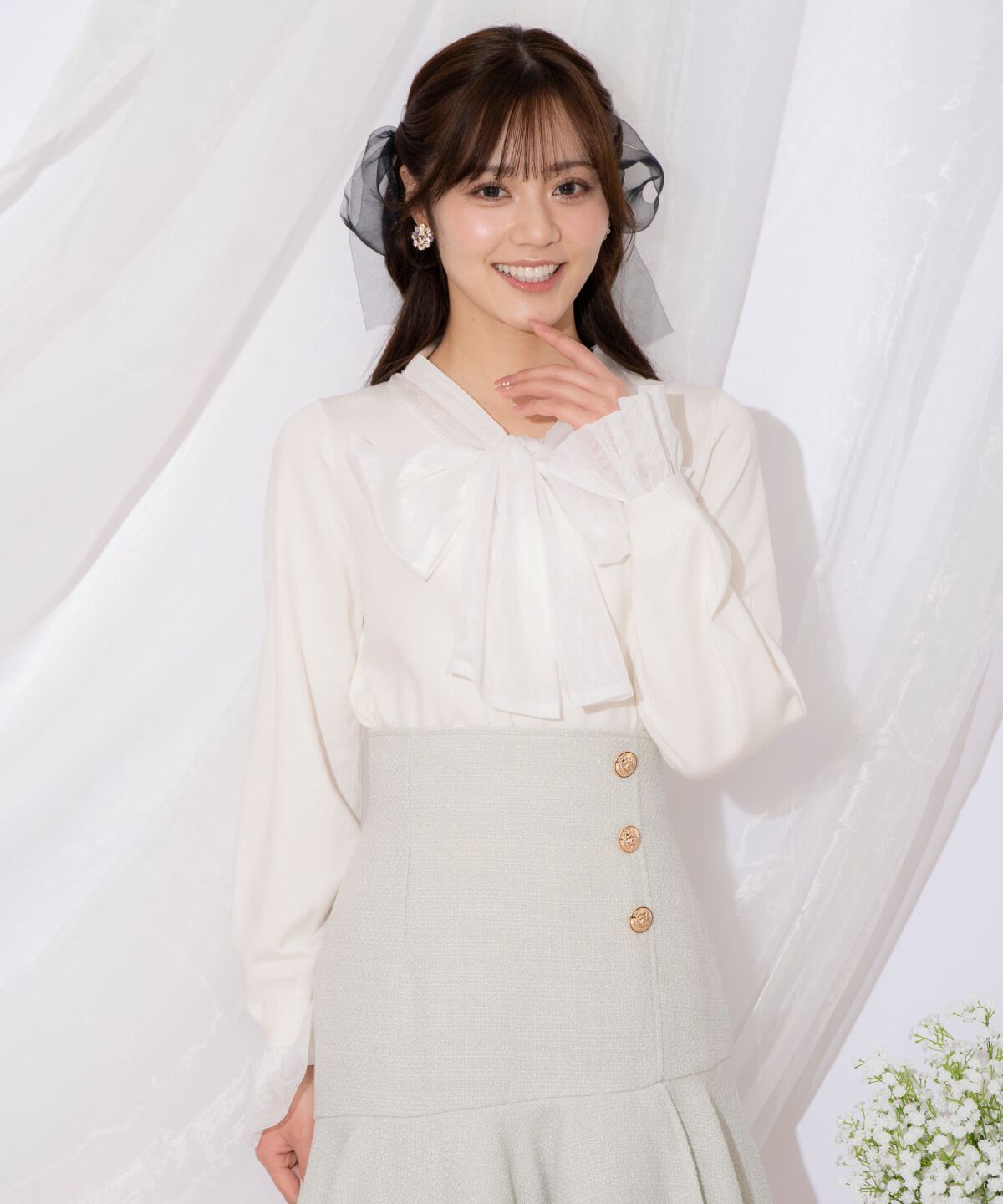 WILLSELECTION「レイヤード風ボウタイニット」|ニット・セーター|