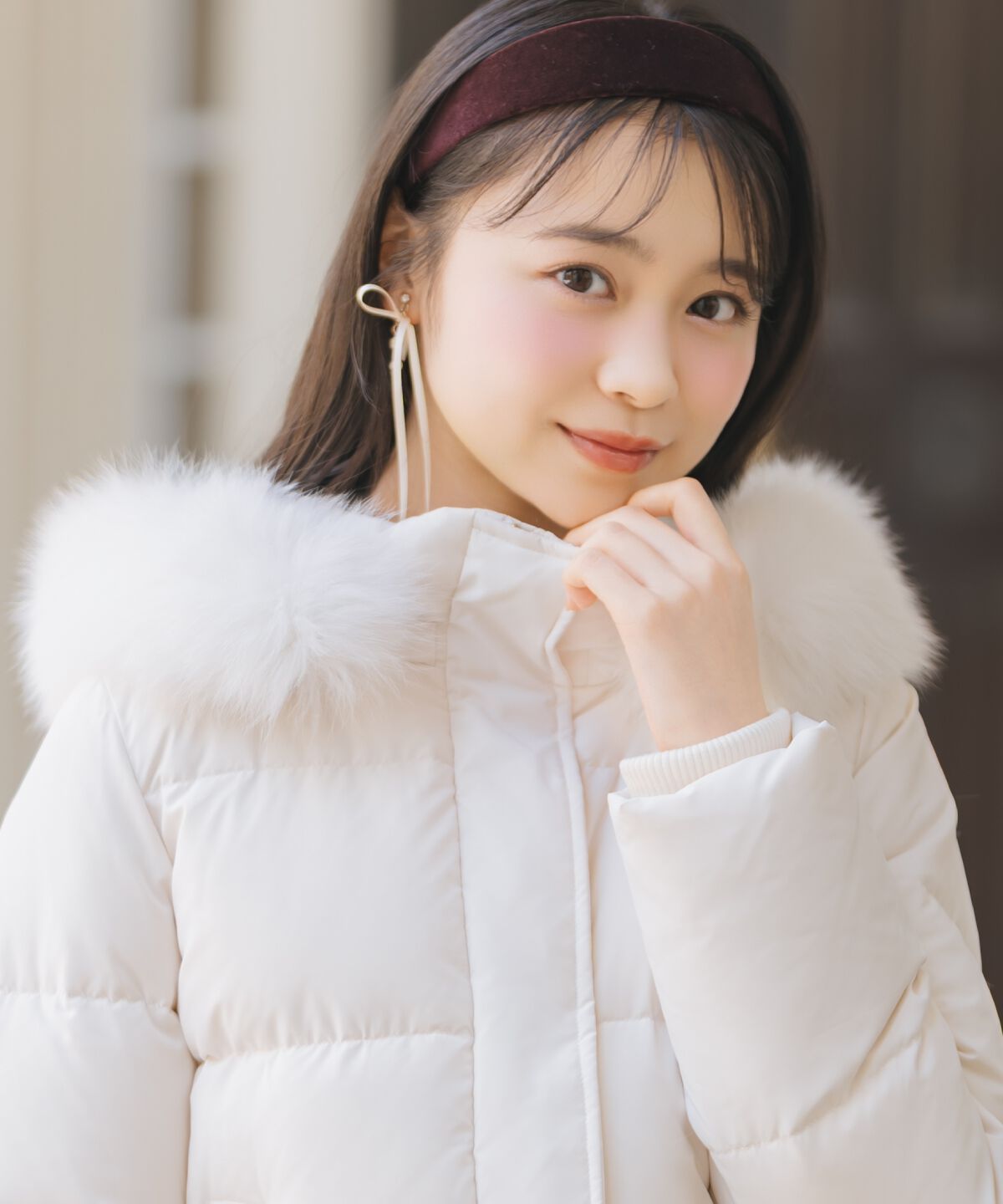 WILLSELECTION「ファー付きショートダウン」|ダウン|