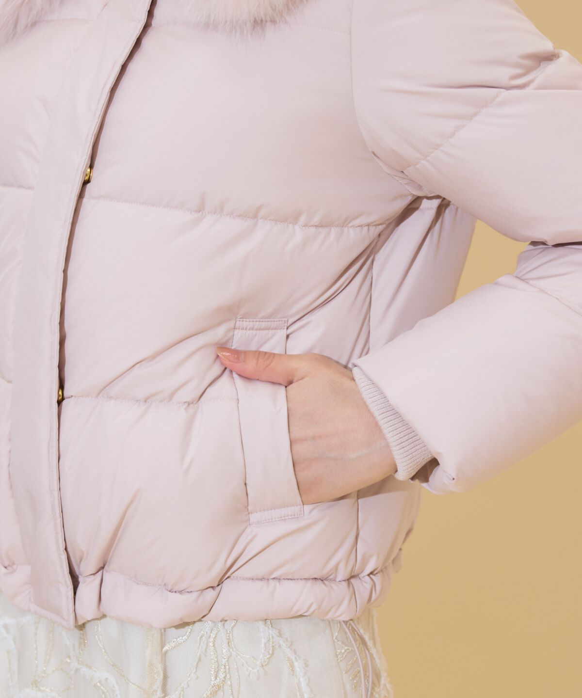 WILLSELECTION「ファー付きショートダウン」|ダウン|